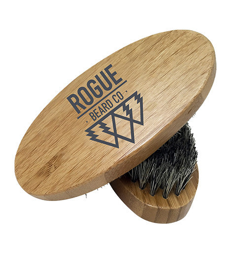 Beard Brush - Bamboo + Boar Hair Bristles – Rogue Beard Company